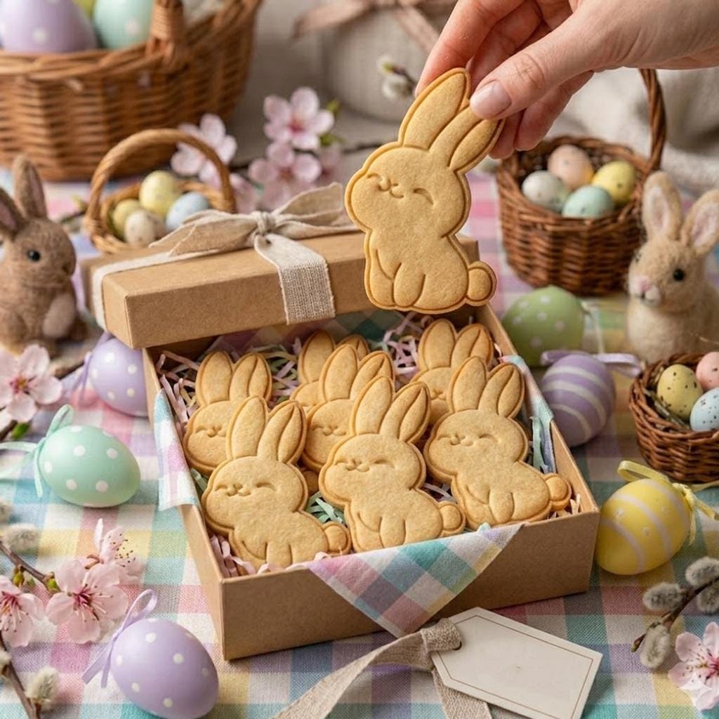 Cute Rabbit Easter Cutter Stamp, Easter Day Gifts, Bunny Cutter, Easter Baking, Bunny Easter Cookie, Rabbit Clay Cutter, Fondant Cutter