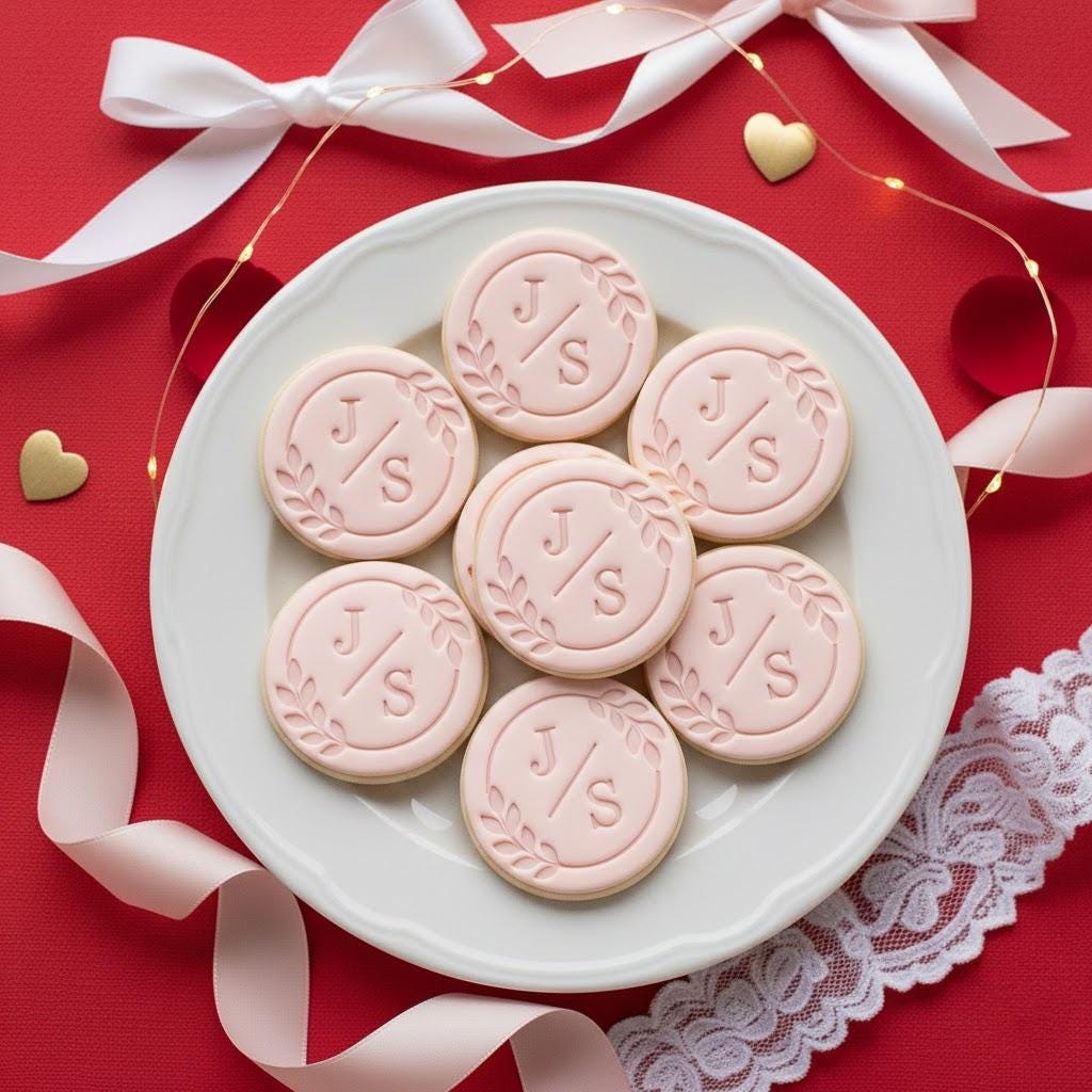 Custom Wedding Cookie, Personalized Fondant Stamp, Couple Cookie Cutter & Stamp, Clay Stamp, Valentine Cookie Stamp, Wedding Gifts