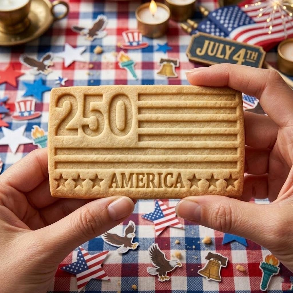 250 American Cutter Stamp, USA 250th Anniversary, Patriotic Baking, Patriotic Cookie, Clay Cutter, Gift For Independence, July 4th