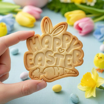 Happy Easter Day Cookie Cutter Stamp, Personalized Easter Cookie, Easter Day Gifts, Bunny Cutter,  Easter Baking
