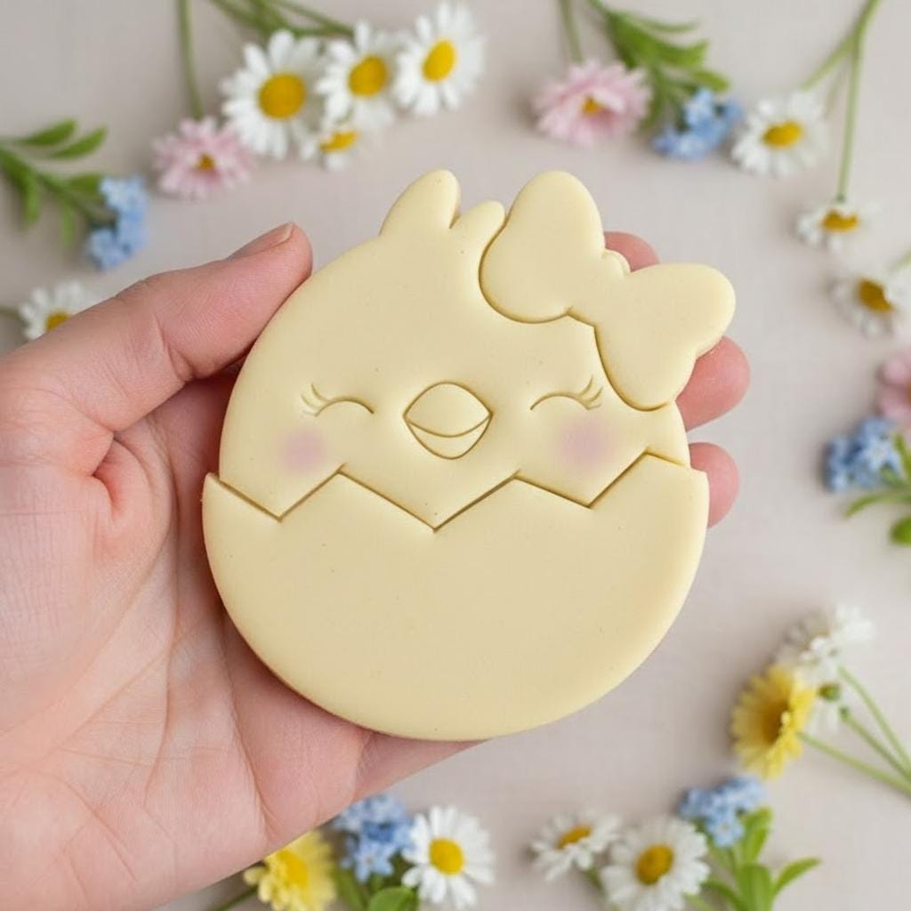 Chicken Eggs Easter Cookie Cutter Stamp, Personalized Cookie, Easter Day Gifts, Easter Chicken Cutter, Easter Baking, Chicken Clay Cutter