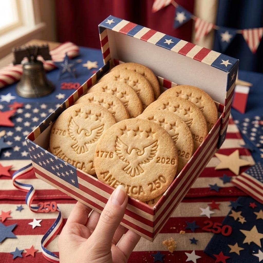 USA 250th Anniversary Cookie Stamp, Independence Day Gift, Patriotic Baking, Patriotic Cookie, 250 Years of Freedom, 4th Of July