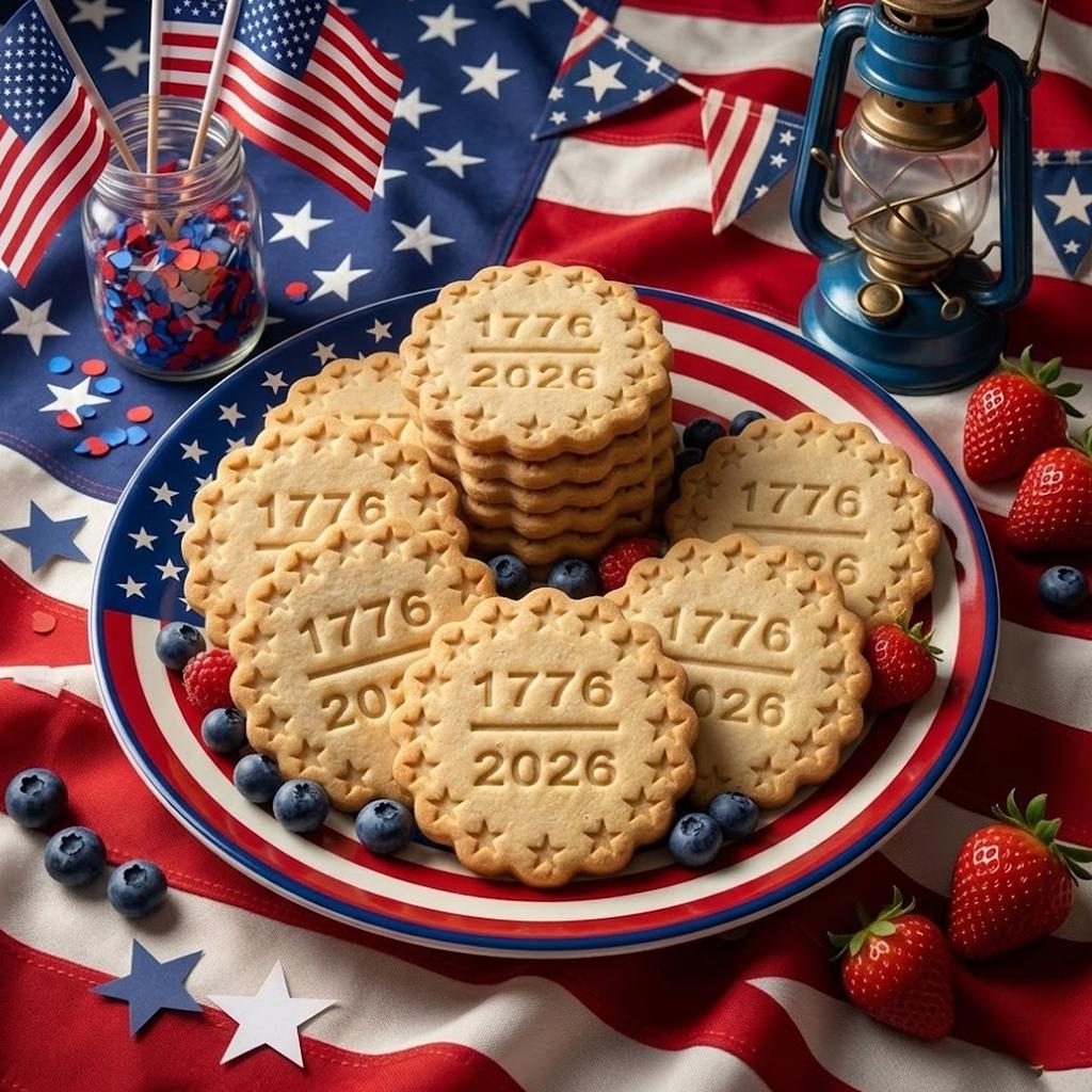1776 2026 USA 250th Anniversary Cookie Stamp, Independence Day Gift, Patriotic Baking, Patriotic Cookie, 250 Years of Freedom, 4th Of July