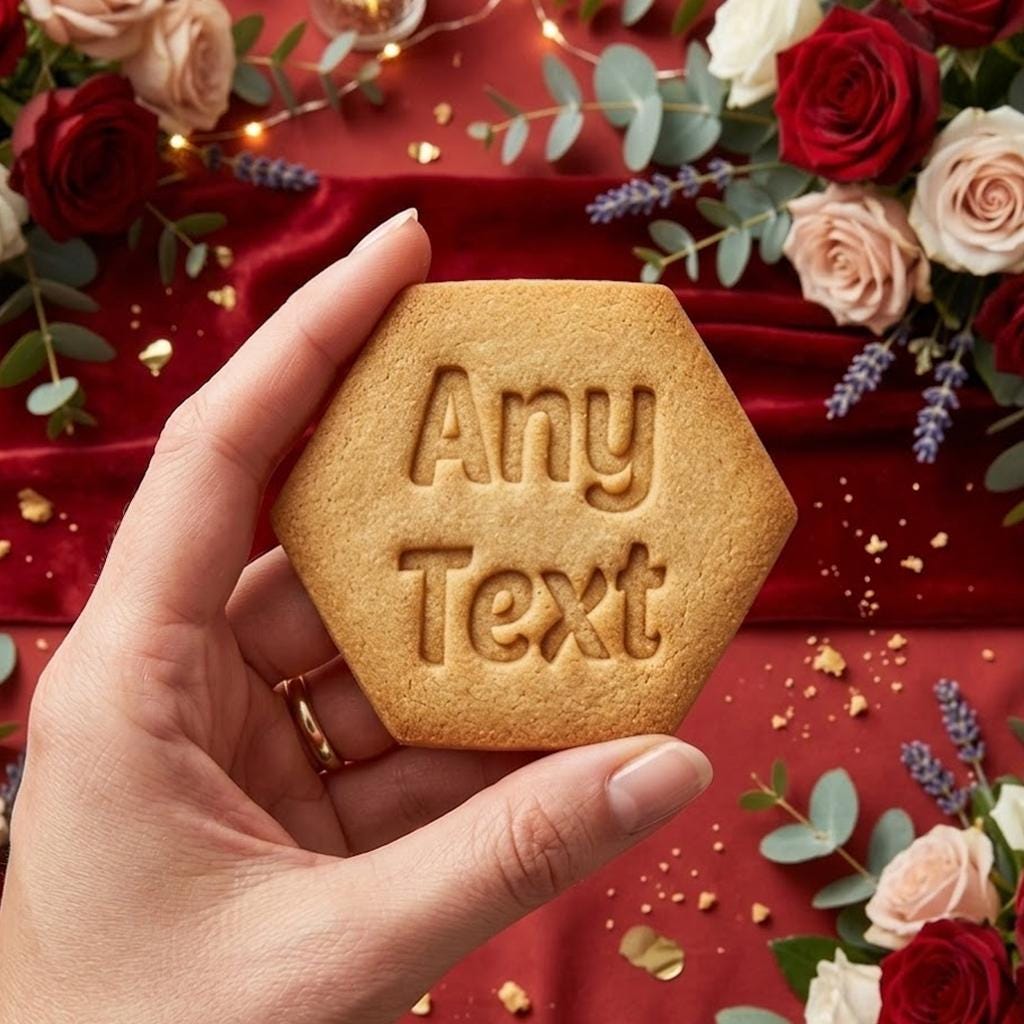 Any Text Custom Cookie Cutter & Stamp, Custom Cookie Cutter, Custom Wedding, Cookie Stamp, Personalized Any Text Words, Fondant Cutter