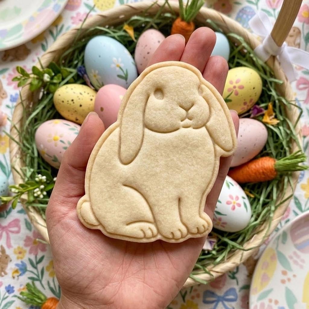 Bunny Cute Easter Cookie Cutter Stamp, Easter Day Gifts, Bunny Cutter, Easter Baking, Rabbit Easter Cookie, Rabbit Cutter, Fondant Cutter