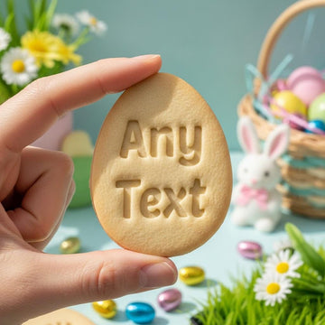 Any Text Custom Eggs Easter Cookie Cutter Stamp, Personalized Cookie, Easter Day Gifts, Bunny Cutter,  Easter Baking, Personalized Any Text