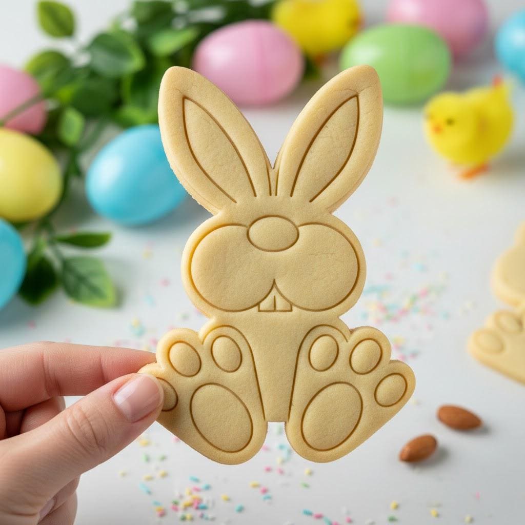 Bunny Easter Cookie Cutter Stamp, Easter Day Gifts, Bunny Cutter, Easter Baking, Rabbit Easter Cookie, Rabbit Clay Cutter