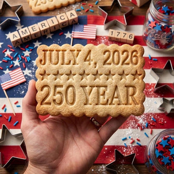 July 4 2026 250 Cookie Cutter Stamp, American Flag Cutter Stamp, Independence Day Gift, Patriotic Baking, 4th of July, 250 America