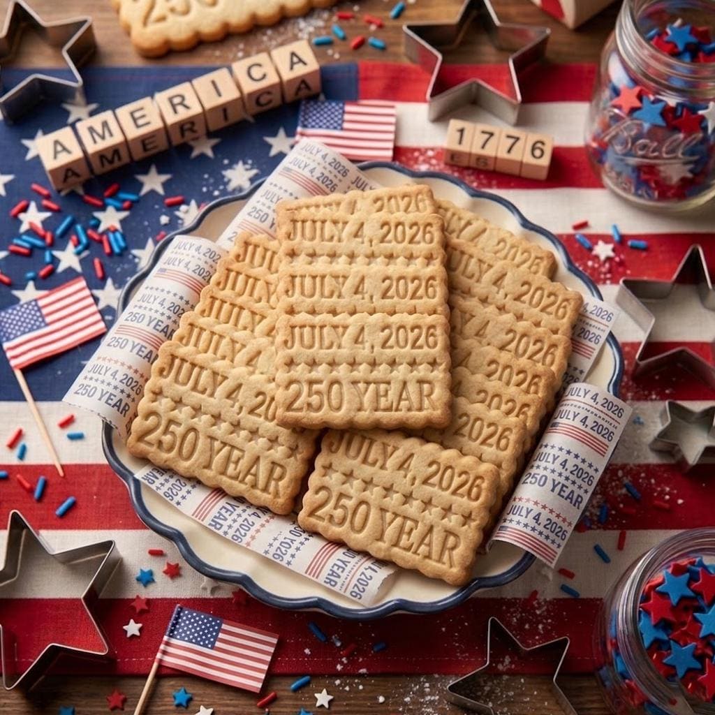 July 4 2026 250 Cookie Cutter Stamp, American Flag Cutter Stamp, Independence Day Gift, Patriotic Baking, 4th of July, 250 America