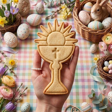 Eucharist Christian Cookie Cutter Stamp, Easter Day Gifts, Bunny Cutter, Easter Baking, Rabbit Easter Cookie, Eucharist Cutter