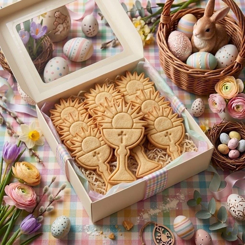 Eucharist Christian Cookie Cutter Stamp, Easter Day Gifts, Bunny Cutter, Easter Baking, Rabbit Easter Cookie, Eucharist Cutter