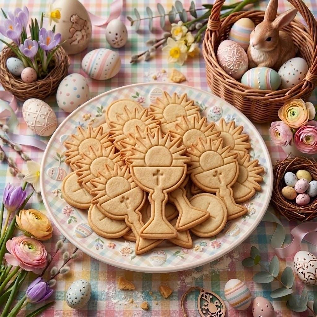 Eucharist Christian Cookie Cutter Stamp, Easter Day Gifts, Bunny Cutter, Easter Baking, Rabbit Easter Cookie, Eucharist Cutter