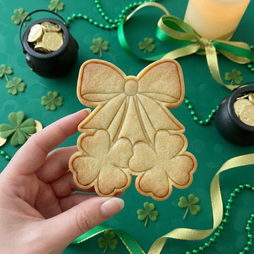 Cherry Clover Patrick's Day Cookie Cutter, Lucky Cookie Cutter, Shamrock Stamp, Lucky Patrick’s Day, Patrick’s Gifts, Fondant Cutter