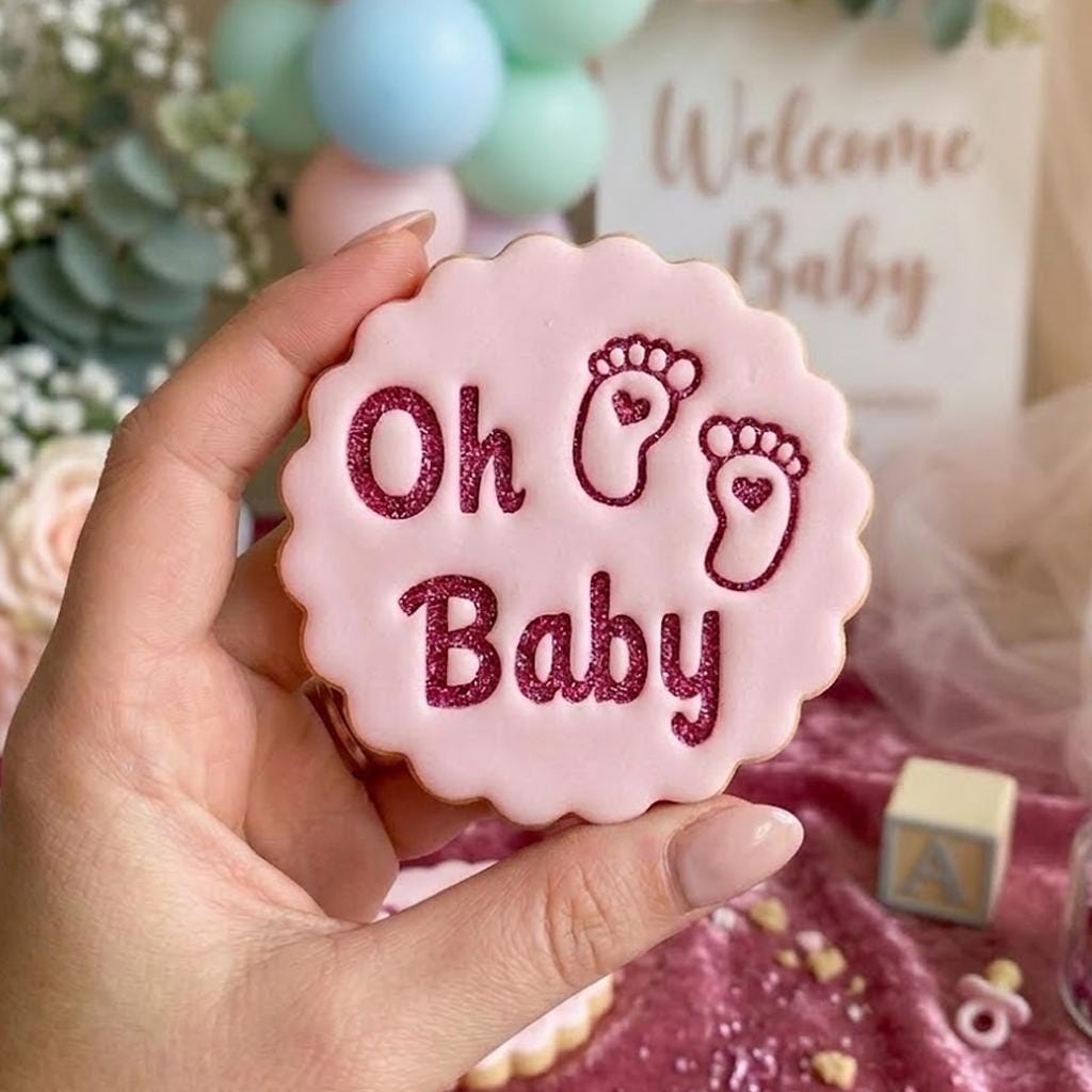 Oh Baby Cookie Cutter & Stamp, Custom Cookie, Baby Shower Cutters, Cutter Stamp Set, Baby Shower Gift, Baby Gifts, Baby Birthday
