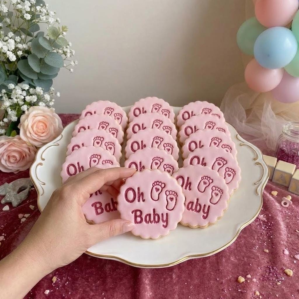 Oh Baby Cookie Cutter & Stamp, Custom Cookie, Baby Shower Cutters, Cutter Stamp Set, Baby Shower Gift, Baby Gifts, Baby Birthday