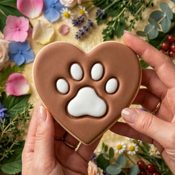 Heart With Puppy Footprint Cookie Cutter, Dog Paw Cookie Cutter, Animal Cutter Stamp Set, Custom Cookie, 3D Printed, Animal Gifts