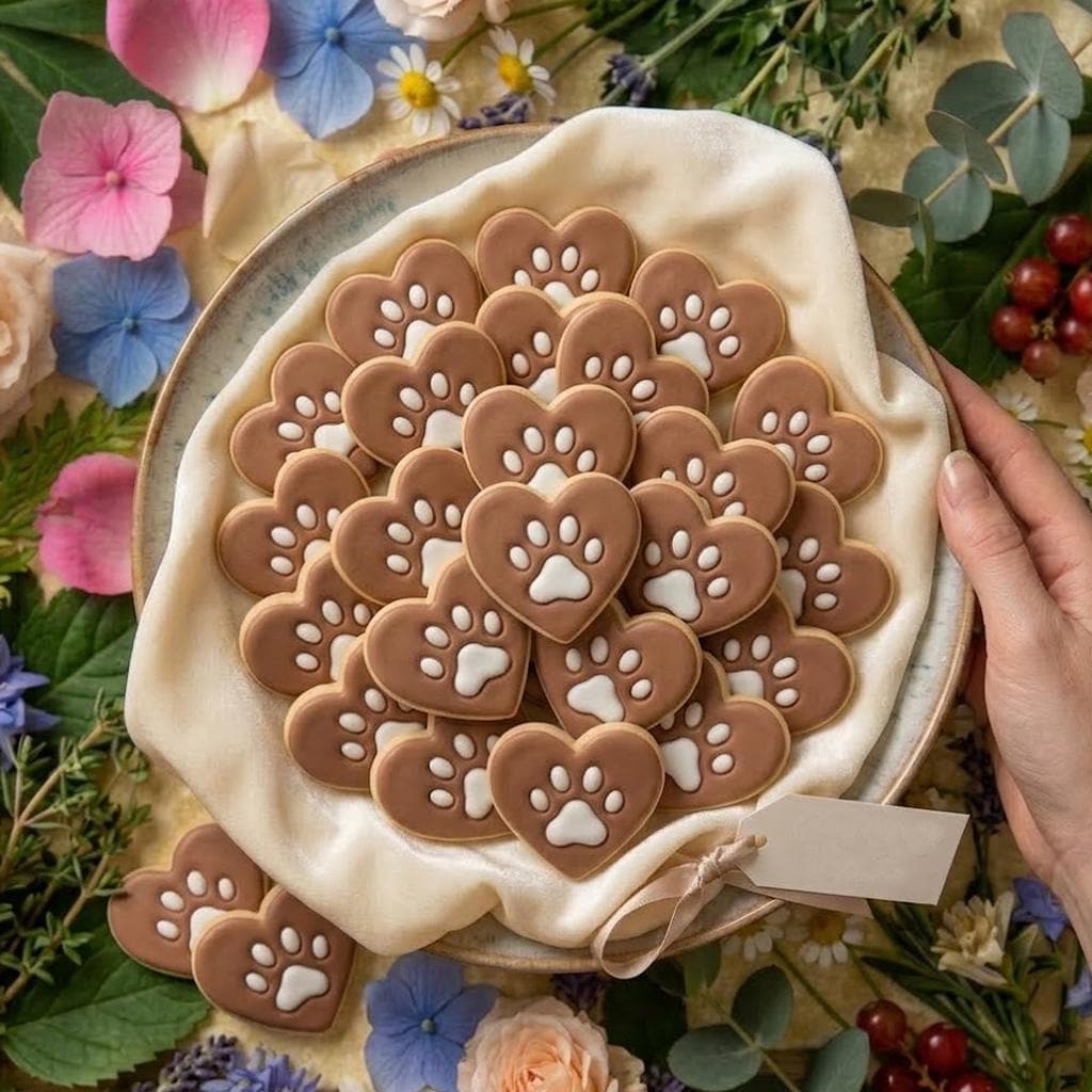 Heart With Puppy Footprint Cookie Cutter, Dog Paw Cookie Cutter, Animal Cutter Stamp Set, Custom Cookie, 3D Printed, Animal Gifts