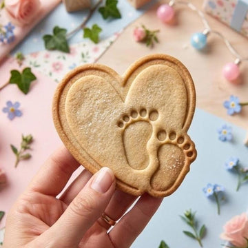 Heart with Feet Baby Shower Cookie Cutter, Baby Shower Cutters, Custom Cookie Cutter Stamp Set, Baby Gift, Gift For Birthday, Baby Gifts