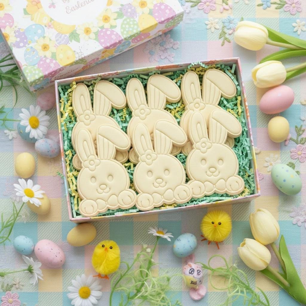 Cute Bunny Easter Cookie Cutter Stamp, Egg Rabbit Cutter, Easter Baking, Rabbit Easter, Rabbit Clay Cutter, Easter Gifts