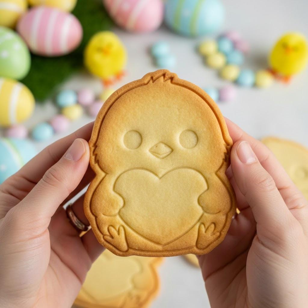 Cute Chick With Heart Easter Cookie Cutter Stamp, Egg Chick Cutter, Easter Baking, Chick Rabbit Easter, Rabbit Clay Cutter, Easter Gifts