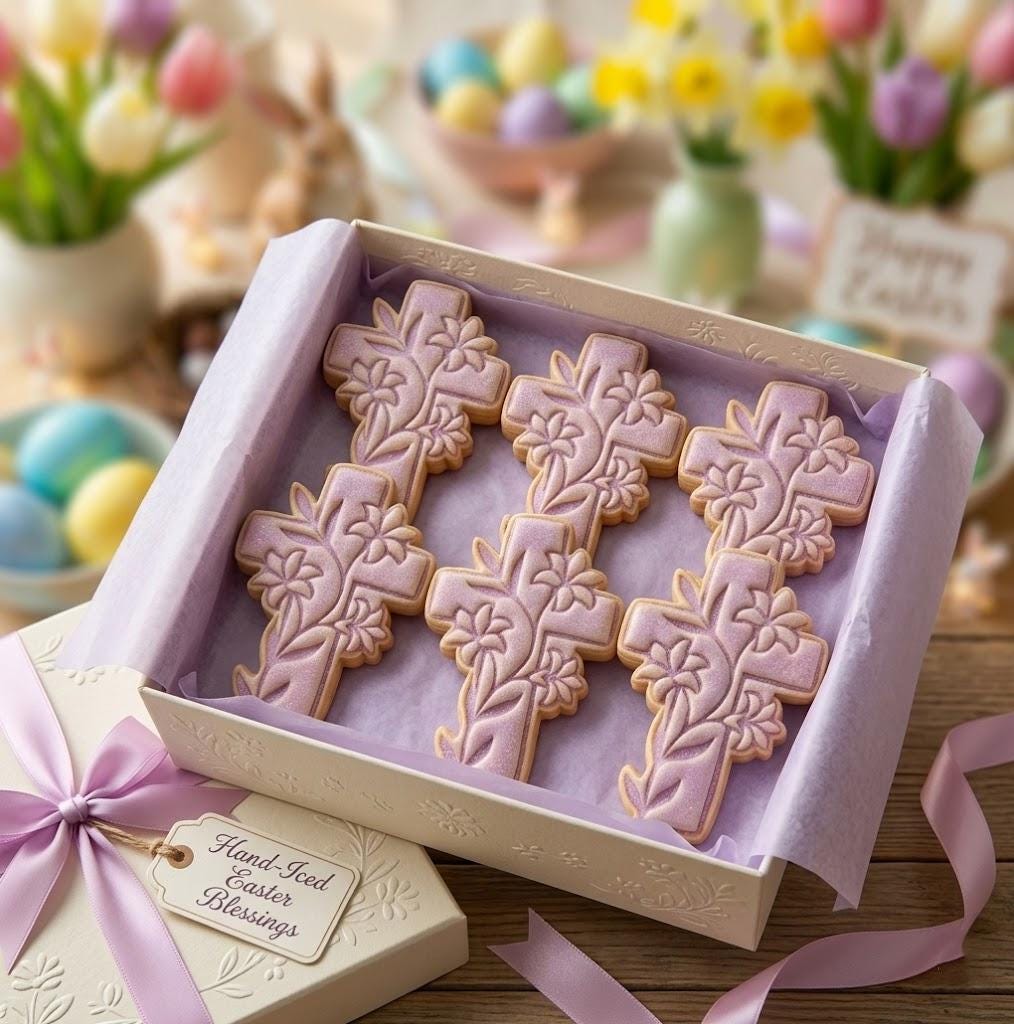 Cross with Lily Flowers Cookie Cutter Stamp, Easter Day Gifts, Bunny Easter, Easter Baking, Rabbit Cookie, Lily Cutter, Lily Easter