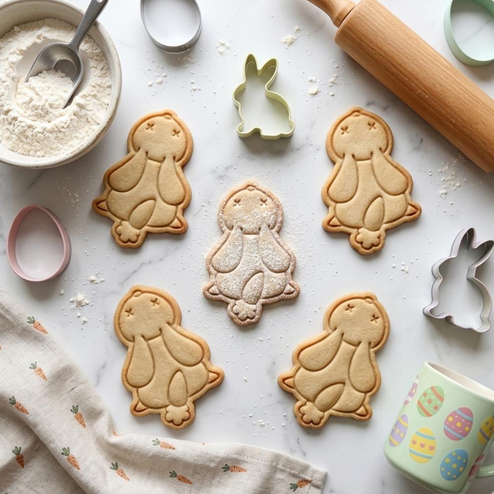 Easter Bunny Cookie Cutter & Stamp, Cute Bunny Cookie Stamp, Rabbit Cookie Cutter, Easter Cookies, Spring Cookie Cutter