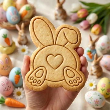 Easter Bunny Cookie Cutter & Stamp, Bunny Cookie Stamp, Easter Bunny Cookies, Easter Baking Cutter, Spring Cookie Cutter
