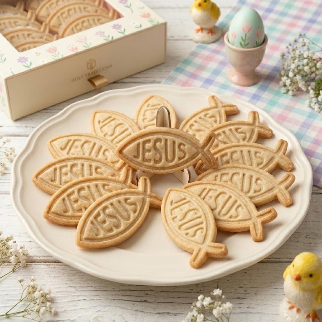 Jesus Fish Easter Cookie Cutter Stamp, Ichthys Cutter Stamp, Easter Day Gifts, Bunny Cutter, Easter Baking, Egg Clay Cutter, Fondant Cutter