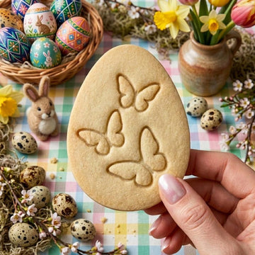 Egg With Butterfly Cookie Cutter, Bunny Cutter Stamp, Easter Cookie, Easter Day Gifts, Easter Baking, Fondant Cutter, Clay Cutter