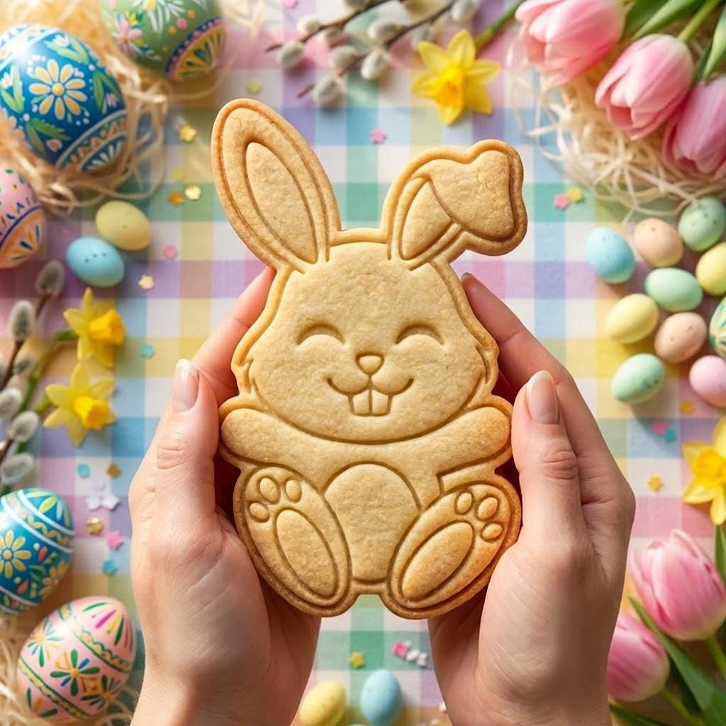 Easter Bunny Cookie Cutter Stamp, Easter Day Gifts, Bunny Cutter, Easter Baking, Rabbit Easter Cookie, Rabbit Clay Cutter, Happy Easter Day
