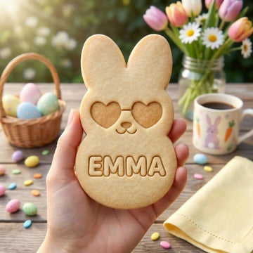 Personalized Bunny Cookie Cutter, Custom Name Bunny Cookie Stamp, Easter Bunny Cookie Cutter, Personalized Easter Cookie