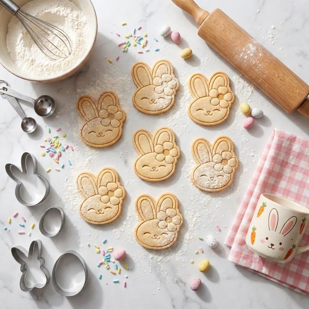 Cute Bunny Face Cookie Cutter and Stamp, Easter Bunny Face Cookie Cutter, Rabbit Face Cookie Stamp, Spring Easter Baking Tool