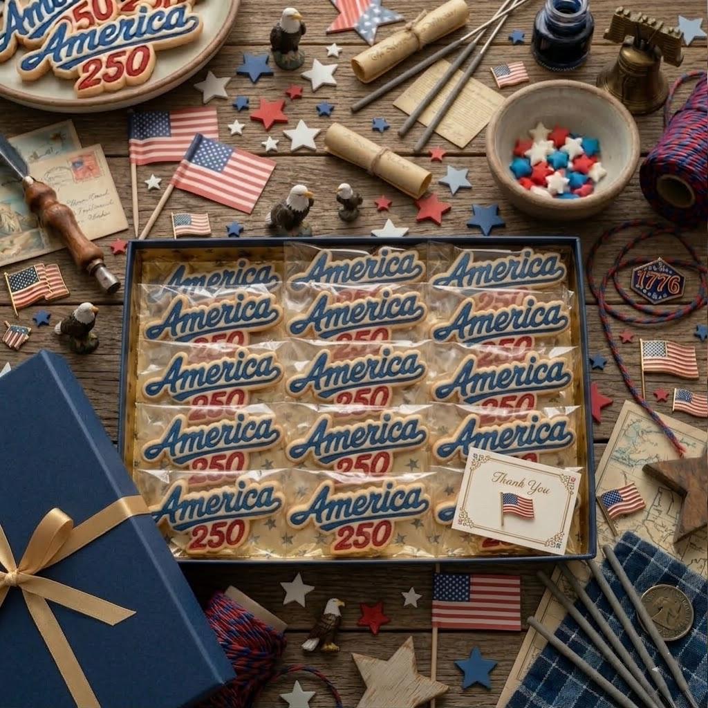 250 America Cutter Stamp Set, USA 250th Anniversary Cookie Stamp, 4th of July Gift, Patriotic Baking, Patriotic Cookie, Clay Cutter