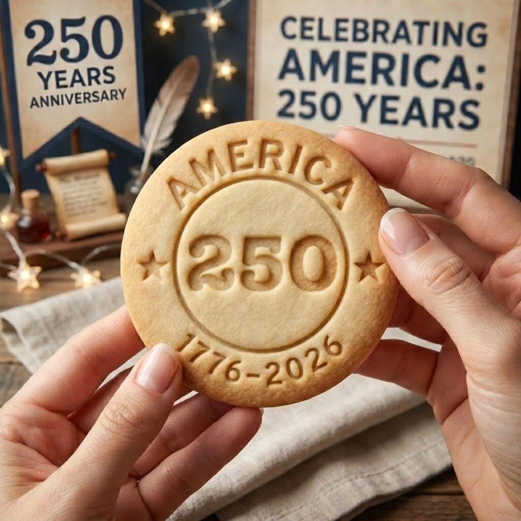 America 250 Cookie Cutter & Stamp, 1776–2026 Cookie Stamp, USA 250th Anniversary Cookie Cutter, Independence Day Baking Gift