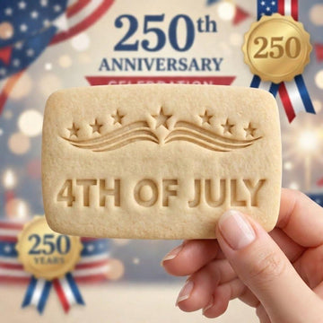 4th of July Cookie Cutter and Stamp, Independence Day Cookie Stamp, Patriotic USA 250 Anniversary Biscuit Cutter