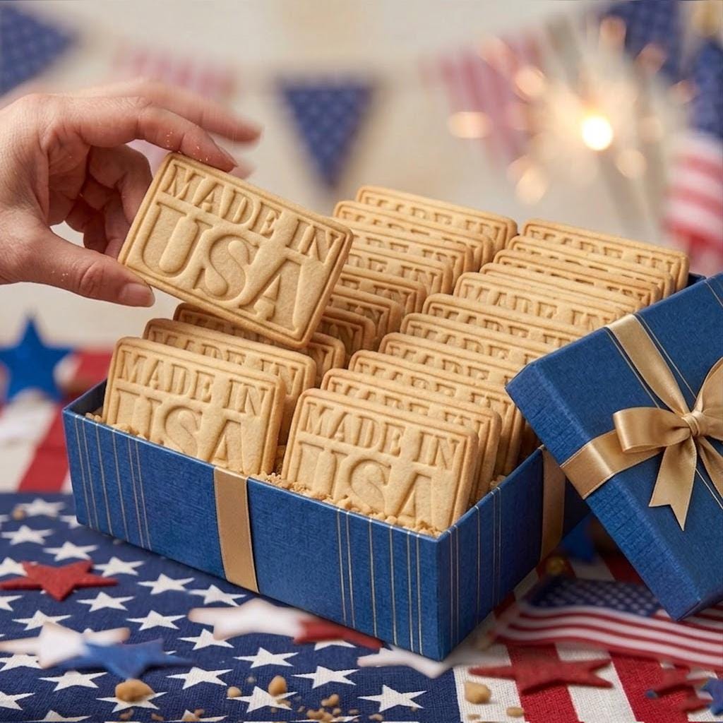 Made In USA Cookie Cutter Stamp, USA 250th Anniversary, Patriotic Baking, Patriotic Cookie, Clay Cutter, Gift For Independence, July 4th