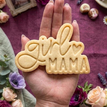 Girl MAMA Cookie Cutter & Stamp, MAMA Cookie Cutter, Custom Mom, Cookie Stamp, Fondant Cutter, Mother's Day Gifts, Gift For Mom, MAMA Est