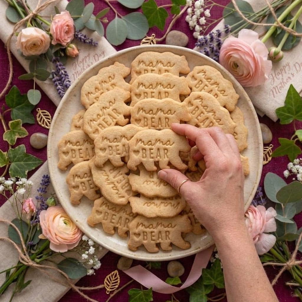 MAMA Bear Cookie Cutter & Stamp, MAMA Cookie Cutter, Custom Mom, Cookie Stamp, Fondant Cutter, Mother's Day Gifts, Gift For Mom, MAMA Est