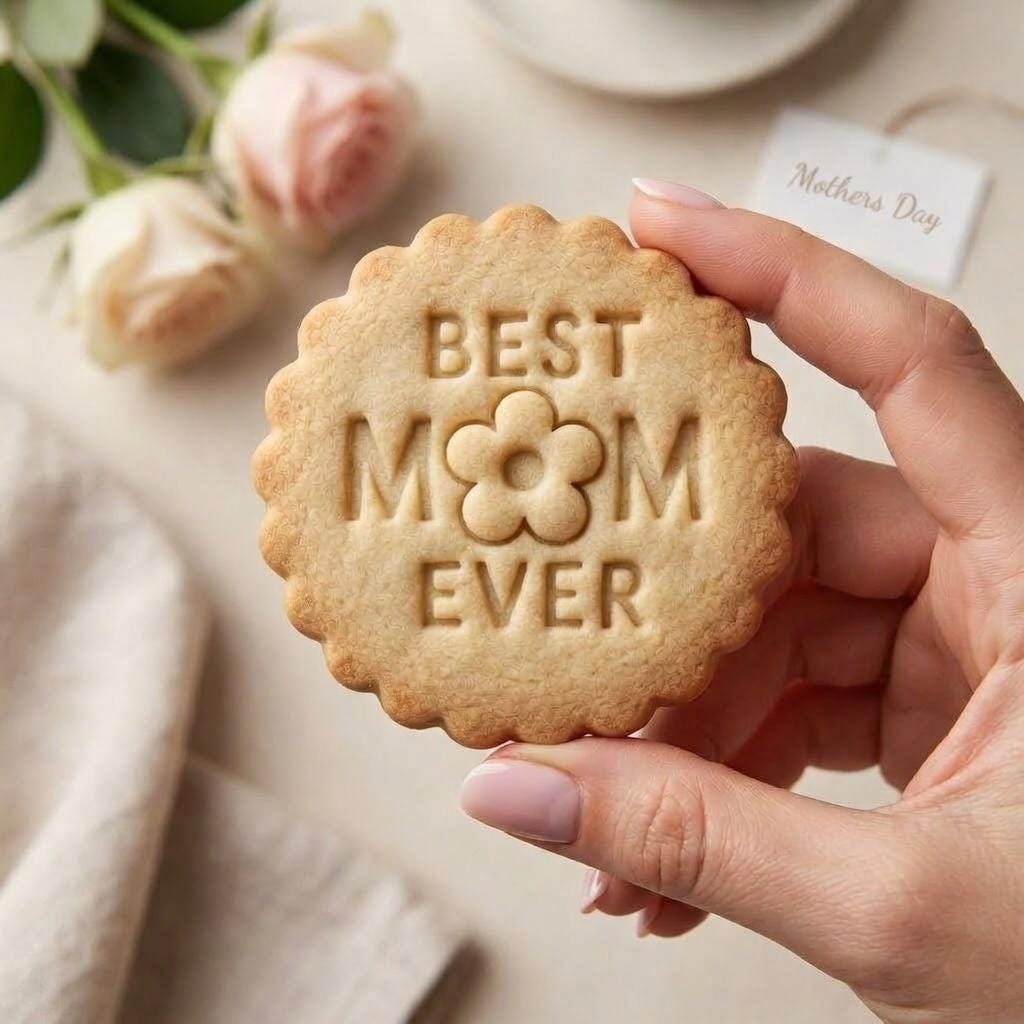 Best Mom Ever Cookie Cutter & Stamp, Mothers Day Cookie Stamp, Gift for Mom Cookie Cutter