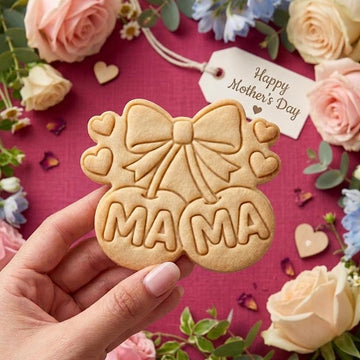 Cherry MAMA Cookie Cutter & Stamp, MAMA Cookie Cutter, Custom Mom, Cookie Stamp, Fondant Cutter, Mother's Day Gifts, Gift For Mom, Queen Mom
