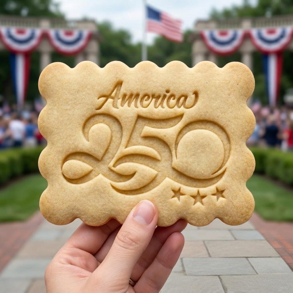 America 250 Cookie Cutter & Stamp, 250th Anniversary USA Patriotic Cutter, July 4th Personalized Cookie Stamp