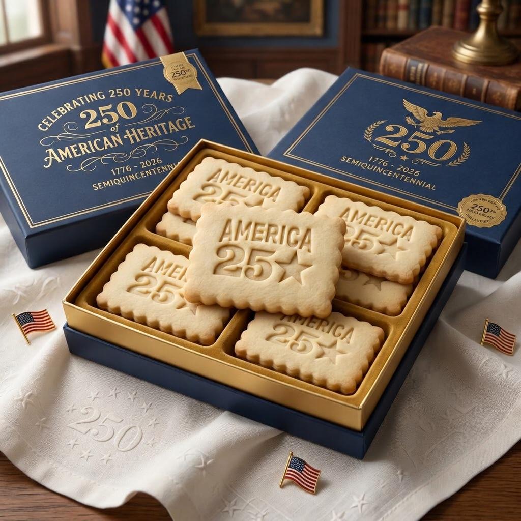 Patriotic America 250 Cookie Stamp & Cutter, USA 1776-2026 Anniversary Biscuit Stamp, 250 Years Celebration Cookie Cutter