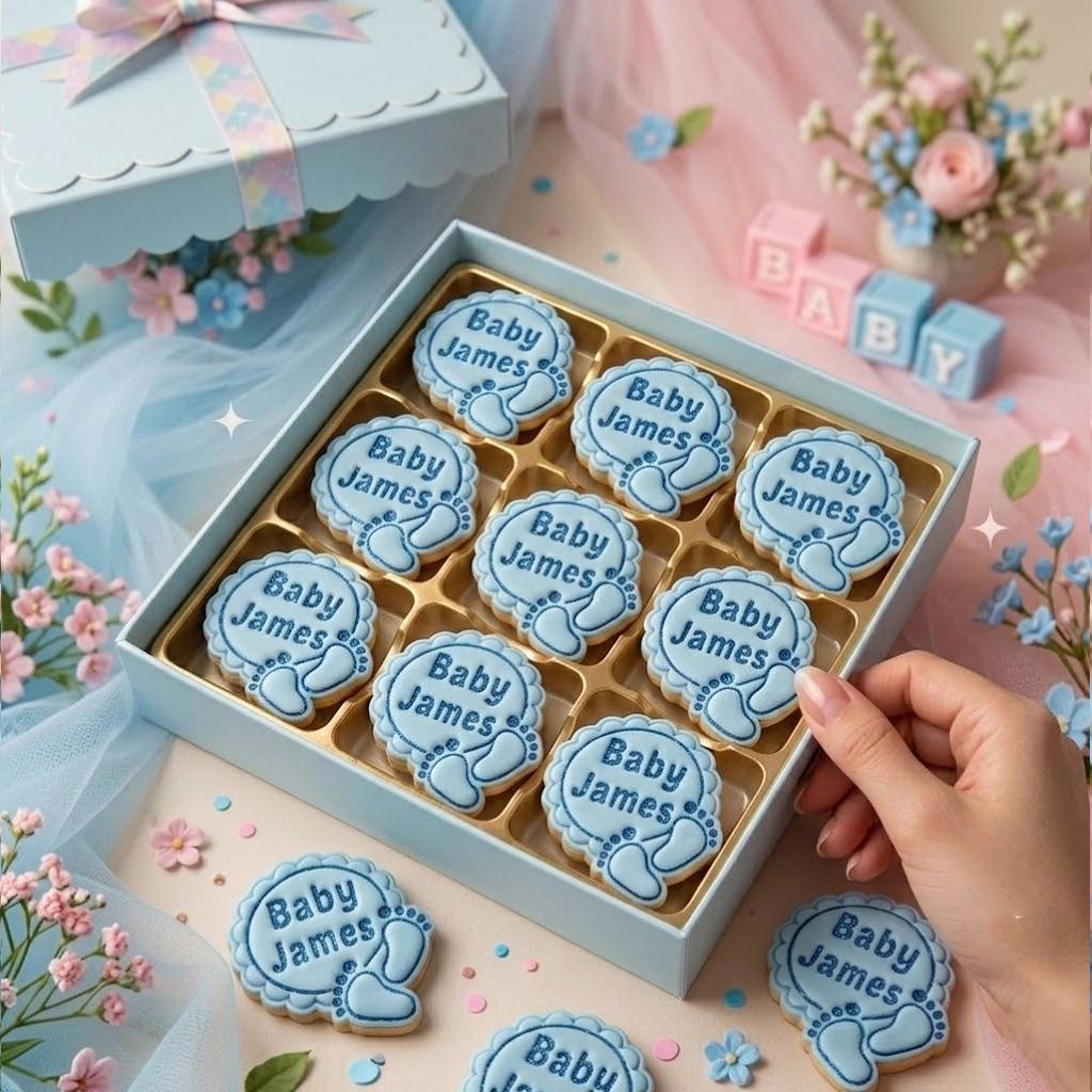 Personalized Name Baby With Feet Custom Cookie Cutter & Stamp, Custom Cookie, Baby Shower Cutters, Cutter Stamp Set, Baby Shower Gift
