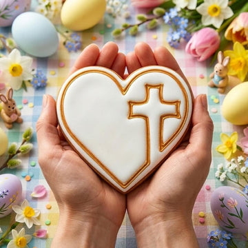 Heart With Cross Cookie Cutter Stamp, Easter Day Gifts, Bunny Easter, Easter Baking, Rabbit Cookie, Rabbit Clay Cutter, Heart Cutter