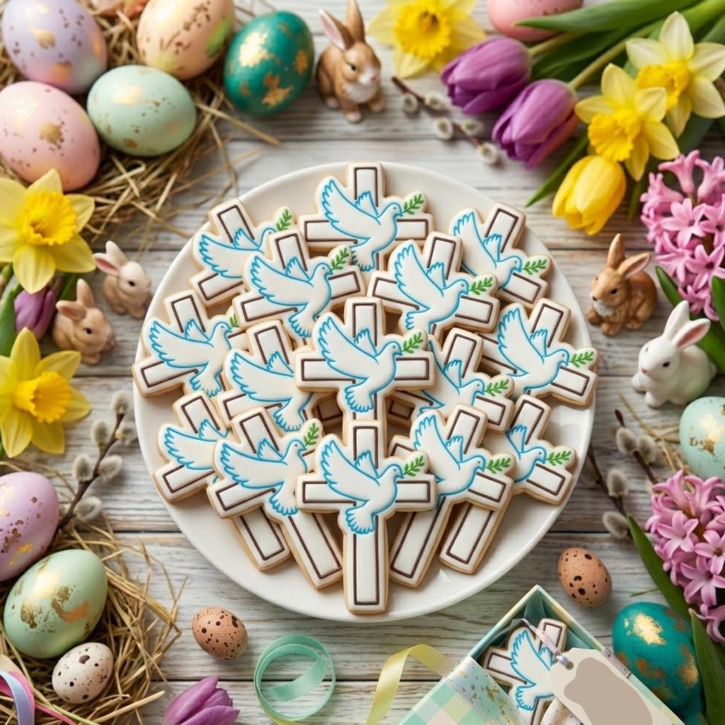 Cross with Spring Bird Cookie Cutter Stamp, Easter Day Gifts, Bunny Easter, Easter Baking, Rabbit Cookie, Spring Bird Cutter, Cross Cookie