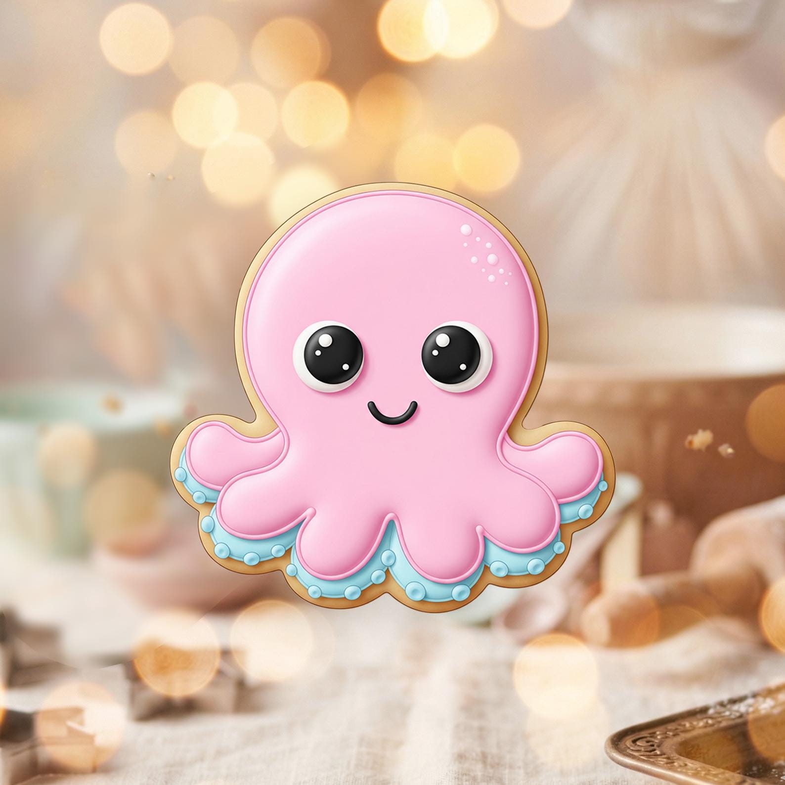 Cute Octopus Cookie Cutter, Polymer Clay cutter, Fondant  , Under the Sea Party, Ocean Animal, Fondant, Polyclay