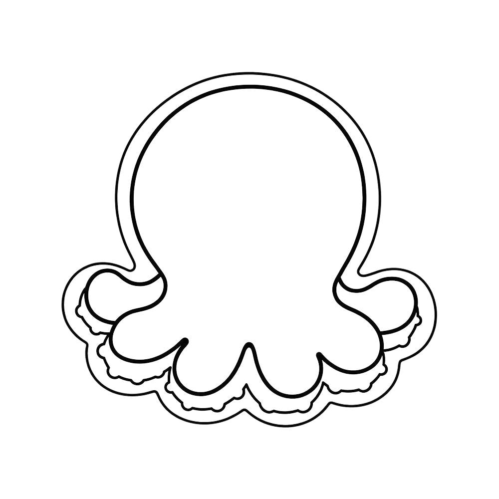 Cute Octopus Cookie Cutter, Polymer Clay cutter, Fondant  , Under the Sea Party, Ocean Animal, Fondant, Polyclay