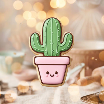 Cute Potted Cactus Cookie Cutter, Polymer Clay Cutter, Fiesta Party Decor, Summer Baking, Polyclay for Kids Birthday, Baby Shower