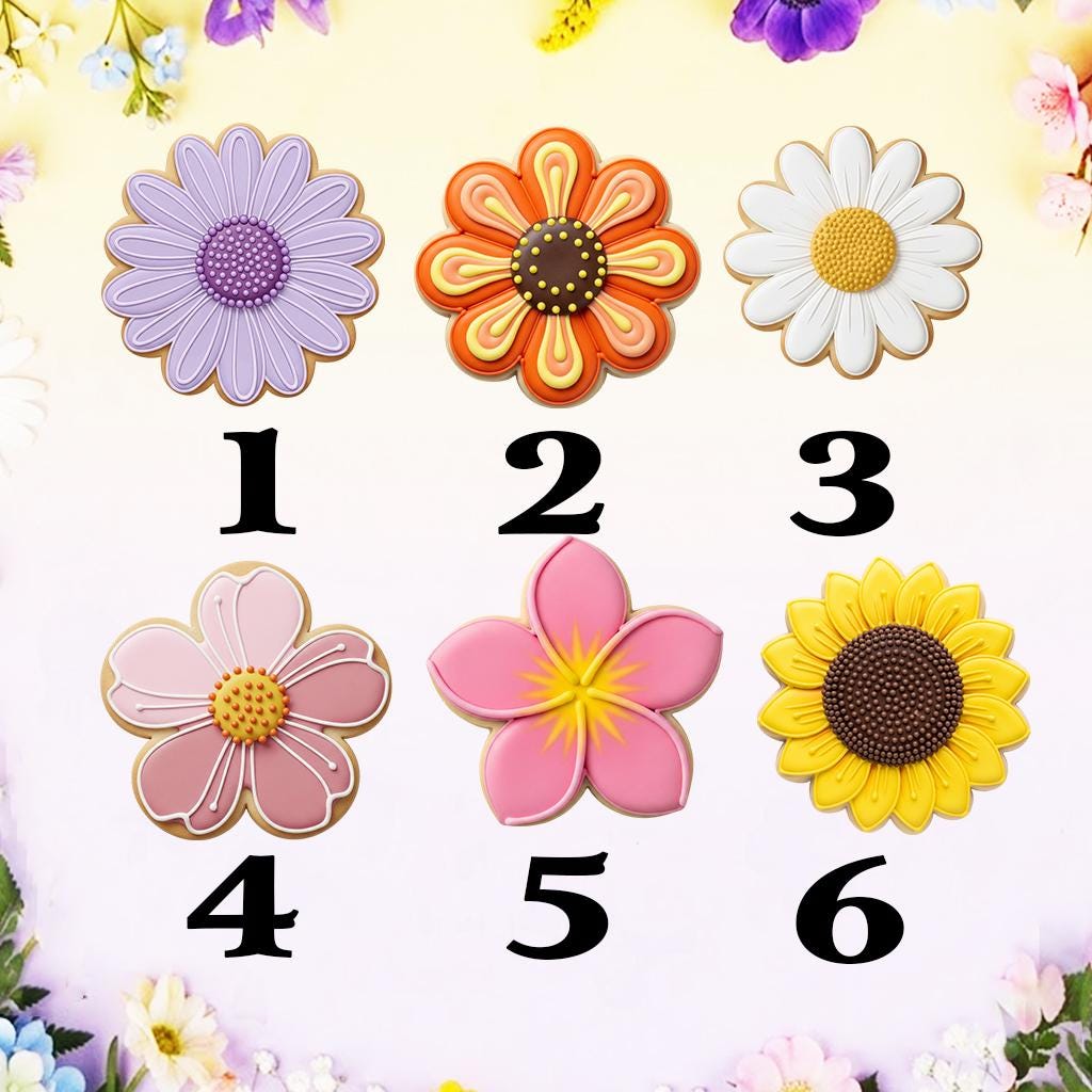 Flower Cookie Cutters Set, Spring Cookie, Baby Shower Cookie, Mother’s Day Cookie, Mother’s Gifts, 3D Printed Baking Shapes, Wedding Cookie