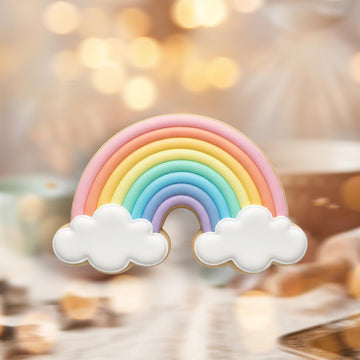 Cute Rainbow Cookie Cutter, Polymer Clay cutter, Fondant  , Pastel Rainbow Outline, Baby Shower Baking, Fondant, Polyclay